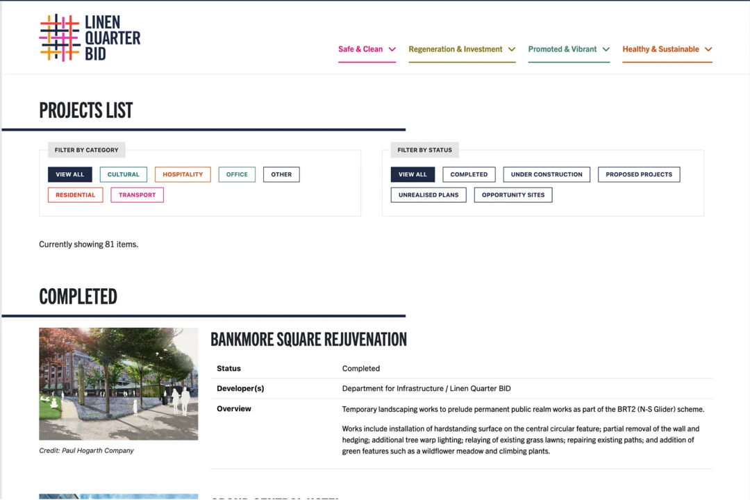 Linen Quarter BID Projects Page